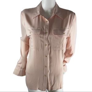 Lauren Ralph Lauren Long Sleeves Button-Down Top Size L